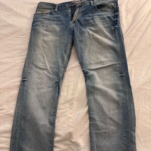 Guess Men's Light Blue Straight Jeans
